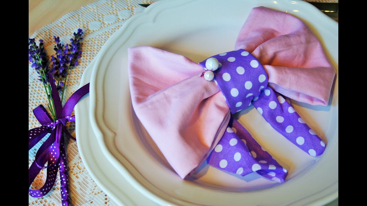 Napkin Folding Bow Youtube