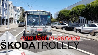 One last in-service Škoda - San Francisco MUNI 2002 ETI/Škoda 14TrSF trolleybus No. 5491 on line 22