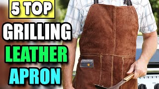 Best Leather Apron for Grilling, Cooking Aprons for Men, Leather Bbq Apron, Cool Aprons for Guys