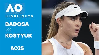 Paula Badosa vs Marta Kostyuk Highlights | Australian Open 2025