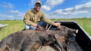 Shooting WILD HOGS from an Airboat and a WILD GAME COOKOFF