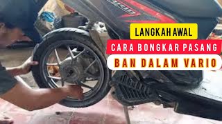 cara bongkar ban belakang vario techno