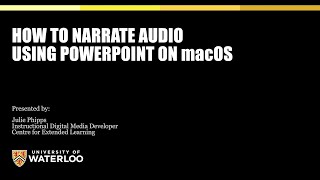 How to Create Narrated PowerPoint Presentations (macOS)
