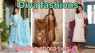 Diva Fashions: Most trending Chord set , 2 piece sets and summer wear pure cotton 3 piece sets🛍️🔜