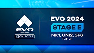 Evo 2024 Day 2: Stage E - MK1, UNI2, SF6 - Top 24