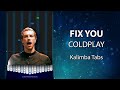 Fix You - Coldplay | Kalimba Cover Tutorial | Easy Tabs With Lyrics on [CC] | Oliver Padolina