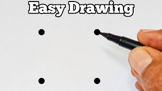 How To Draw Beautiful Drawing From 5 Points | Easy Drawing For Beginners | Draw Online