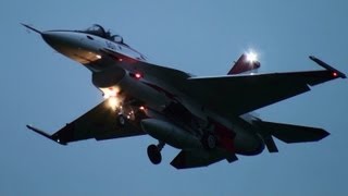 航空自衛隊　岐阜基地ナイトフライト '13/7/2 C-1 T-4 F-2 JASDF Gifu Night Flight