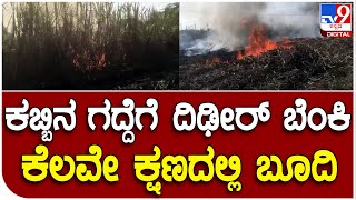 Fire accident: ಆಕಸ್ಮಿಕ ಬೆಂಕಿ ತಗುಲಿ ಕಬ್ಬಿನ ಬೆಳೆ ನಾಶ | Tv9 Kannada