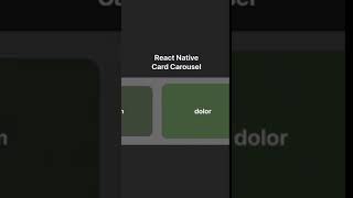 Horizontal Card Swipe View in React Native (Preview)