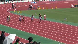 ⑰女子3支部100m決勝2組目 第75回東京都高等学校新人陸上競技大会第23支部予選会20230902