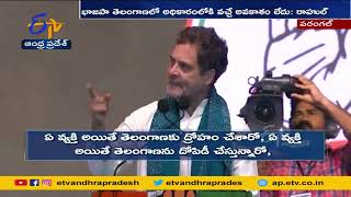 No Alliance with TRS in Telangana | Rahul Gandhi | తెలంగాణలో తెరాసతో పొత్తు పెట్టుకునే ప్రసక్తే లేదు