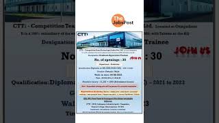 CTTI job vacancy