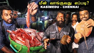 BUSIEST EVER !! Fish Market of Chennai - Kasimedu | Must Eat Fishes