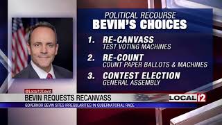 Bevin on recanvass: "Thousands of absentee ballots were illegally counted"