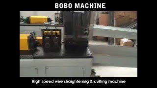 High speed wire straightening and cutting machine