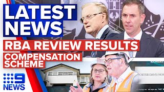 RBA review results, relief for Victorian families caught in builder collapse | 9 News Australia