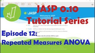 JASP 0.10.1 チュートリアル: 反復測定分散分析 (エピソード 12)