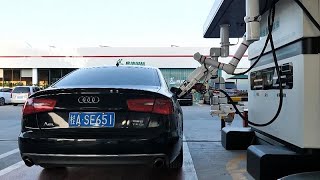 A robot that can pump gas is being piloted at a filling station in southern China