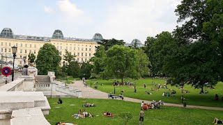 Burggarten next to Hofburg Palace in Vienna, Austria / June 2022