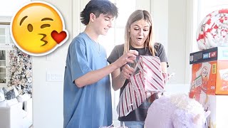 Giving My GIRLFRIEND Her Christmas Gifts! I Hope She Liked it!