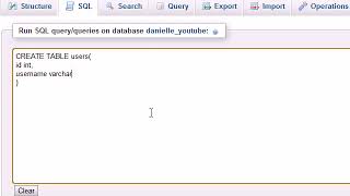 MySQL Database Tutorial 29 CREATE TABLE YouTube