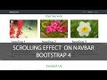 scrolling effect on Navbar -bootstrap 4  tutorial