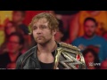 Dean Ambrose celebrates his WWE World Heavyweight Championship victory Raw, June 20, 2016