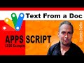 Google Apps Script Docs Lesson Send Text Email #tips