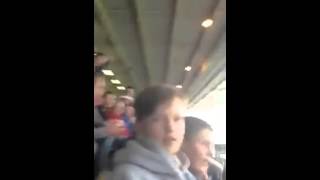 03/10/2015 - Peterborough fan loses it with a Millwall fan (in the wrong end) on Saturday.