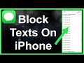 How To BLOCK Text Messages On iPhone!