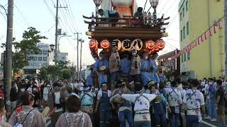 祭禮楽日　八丁目　のの字廻し　潮来駅前