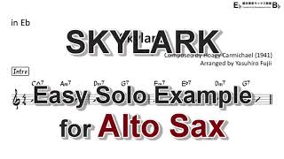 Skylark - Easy Solo Example for Alto Sax