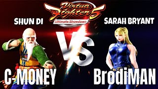 VF5US- C-MONEY VS BrodiMAN! (Virtua Fighter 5: Ultimate Showdown)- Shun Di VS Sarah Bryant Matches.