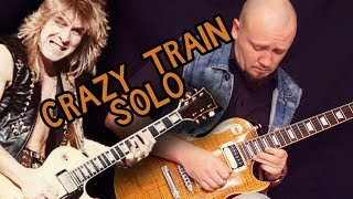 Как играть СОЛО Crazy Train - Ozzy Osbourne! Разбор и табы!