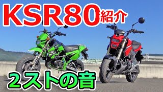 KSR80(2サイクルエンジン)排気音とグロムとの大きさの比較　Kawasaki2ストバイク