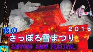 [札幌2015] 第66回　さっぽろ雪まつり　ナイトシーン　[The SAPPORO SNOW FESTIBAL scene of night.]