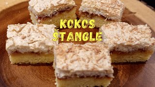 BRZE, JEDNOSTAVNE I UKUSNE KOKOS STANGLE (COCONUT  SQUARES)