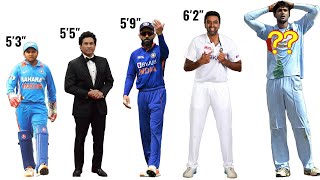 All INDIAN 🇮🇳 CRICKETERS HEIGHTS | Indian Cricketers Height Comparison