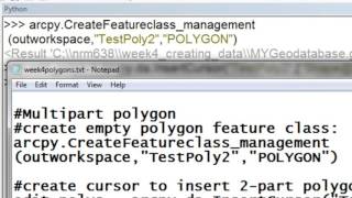 4) Creating Polygon Feature Classes Using Arcpy Scripting