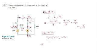 Nodal Analysis: Sadiku 3.17 Solved