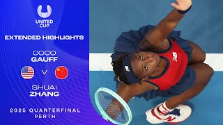 Coco Gauff v Shuai Zhang Extended Highlights | United Cup 2024 Quarterfinal