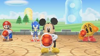 Mario Party 9 Mini Games - Mario Vs Sonic Vs Pac-Man Vs Mickey Mouse (Super Hard Cpu)