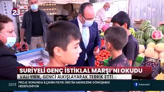 SURİYELİ GENÇ İSTİKLAL MARŞI’NI OKUDU