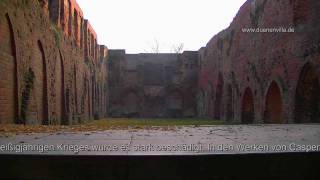 Ruine Kloster Eldena und der Hafen in Greifswald.