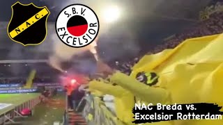 NAC Breda vs Excelsior Rotterdam 01.10.2021 pyro Ultras choreo Hooligan