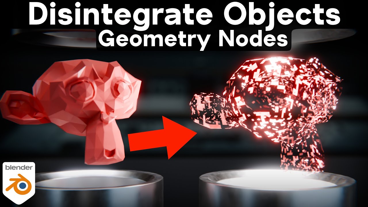 Disintegrate Objects Geometry Nodes Blender Tutorial Youtube