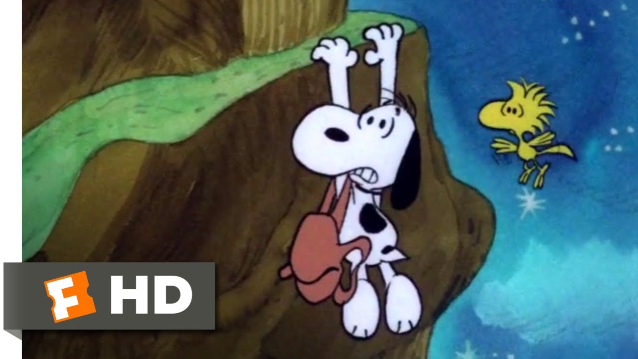 Race For Your Life Charlie Brown 1977 Down The Cliff Scene 6 10