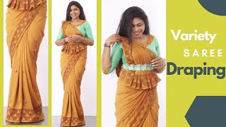 Party wear| saree draping for special occasions | സാരിയിൽ ഒരു അടിപൊളി വെറൈറ്റി |