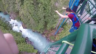 Emily Bungee Jump Whistler - First Jump Forward